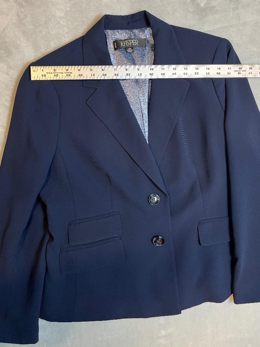 Womens Classic Schoolboy Blazer Navy Blue 14P Timeless Wardrobe Style Petite EUC - Picture 13 of 16